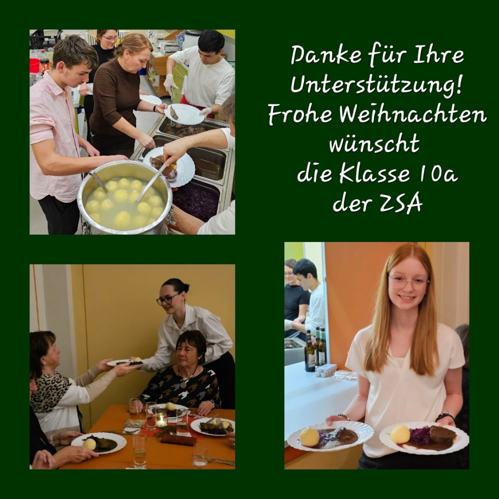 Unterstützung der Klasse 10a der Zentralschule Adorf/Vogtl.